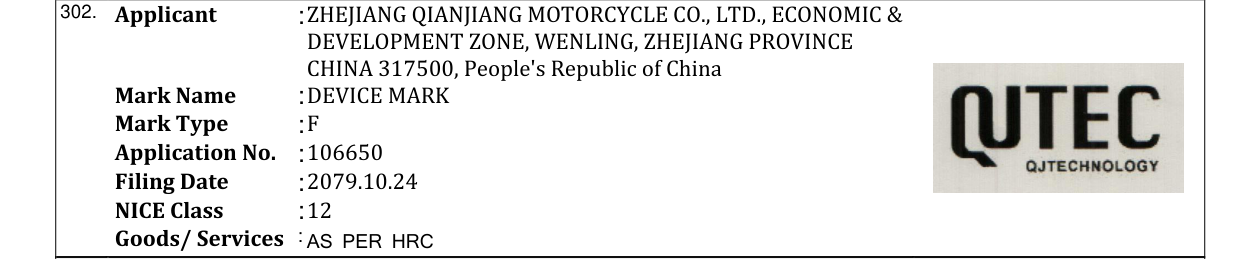 Original bulletin entry for DEVICE MARK
