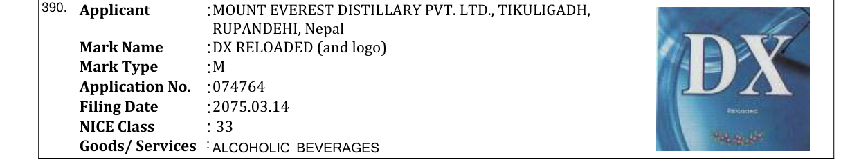 Original bulletin entry for DX RELOADED (and logo)
