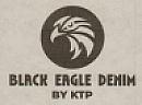 BLACK EAGLE DENIM BY KTP (and logo) trademark logo