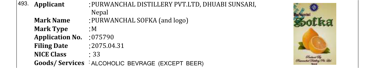 Original bulletin entry for PURWANCHAL SOFKA (and logo)