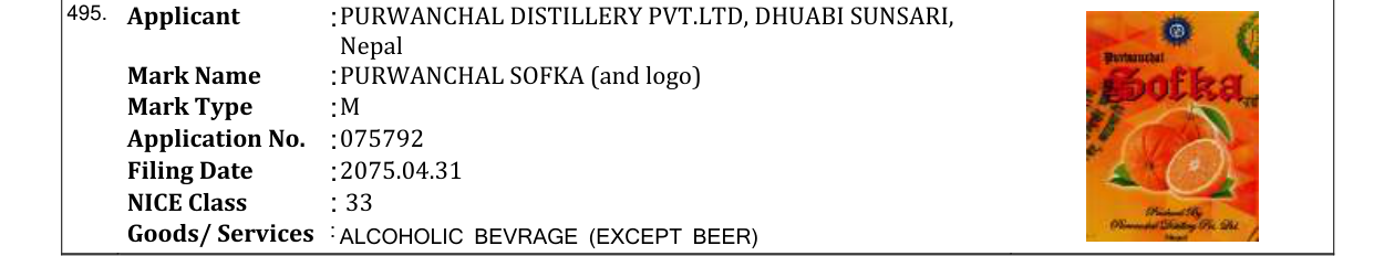 Original bulletin entry for PURWANCHAL SOFKA (and logo)