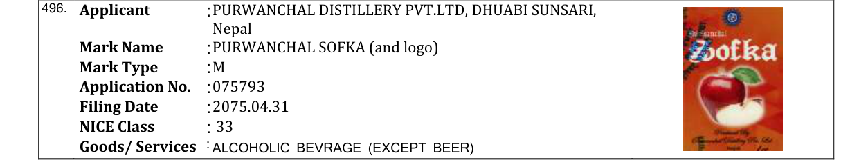 Original bulletin entry for PURWANCHAL SOFKA (and logo)