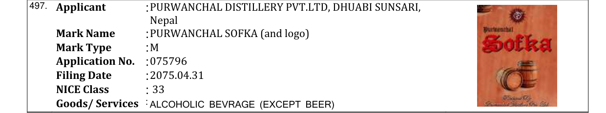 Original bulletin entry for PURWANCHAL SOFKA (and logo)