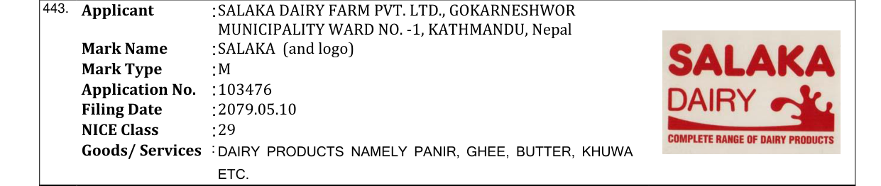 Original bulletin entry for SALAKA (and logo)