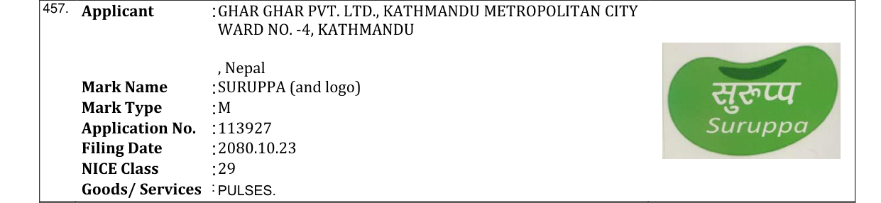 Original bulletin entry for SURUPPA (and logo)
