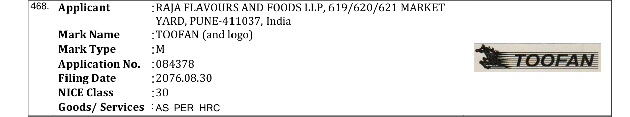 Original bulletin entry for TOOFAN (and logo)
