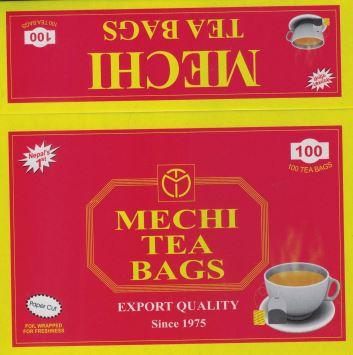 MECHI TEA BAGS (and logo) trademark logo