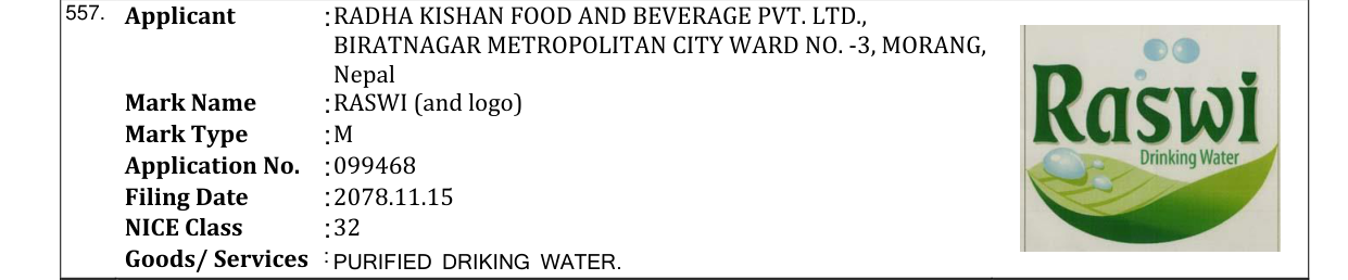 Original bulletin entry for RASWI (and logo)