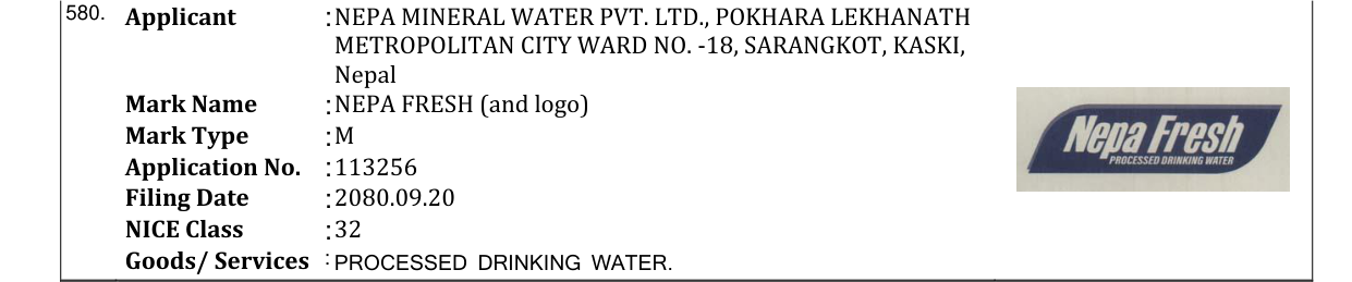 Original bulletin entry for NEPA FRESH (and logo)