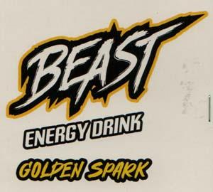 BEAST ENERGY DRINK GOLDEN SPARK (and logo) trademark logo