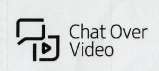 CHAT OVER VIDEO & DEVICE (and logo) trademark logo