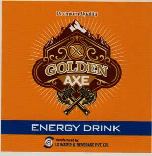 GOLDEN AXE ENERGY DRINK (and logo) trademark logo