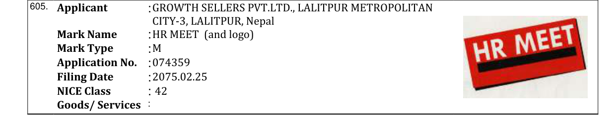 Original bulletin entry for HR MEET (and logo)
