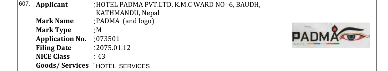 Original bulletin entry for PADMA (and logo)