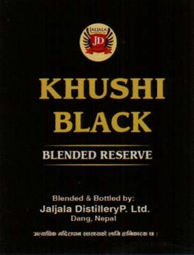 KHUSHI BLACK (and logo) trademark logo
