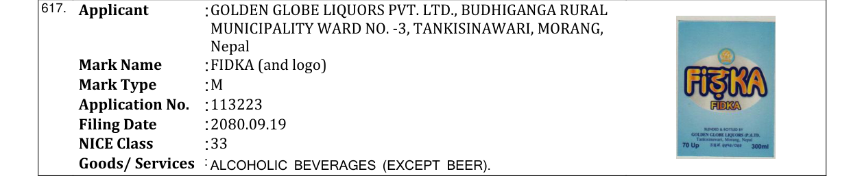 Original bulletin entry for FIDKA (and logo)