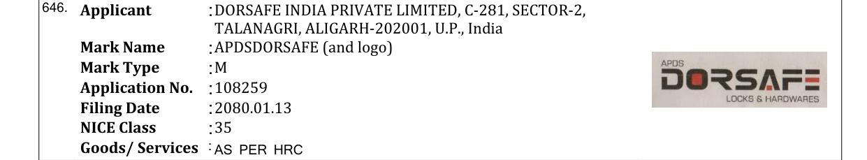 Original bulletin entry for APDSDORSAFE (and logo)