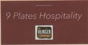 9 Plates Hospitality THE BURGER COMPANY (and logo) trademark logo