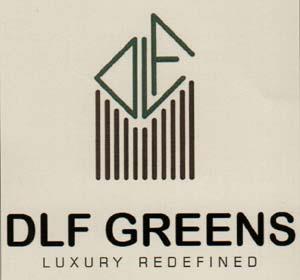DLF GREENS (and logo) trademark logo
