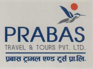 PRABAS TRAVEL & TOURS PVT. LTD. (and logo) trademark logo