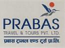 PRABAS TRAVEL & TOURS PVT. LTD. (and logo) trademark logo