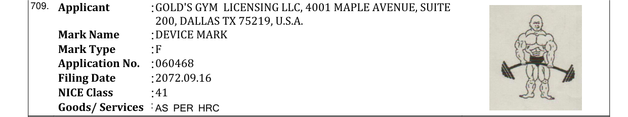 Original bulletin entry for DEVICE MARK