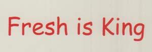FRESH IS KING (and logo) trademark logo