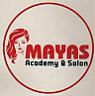 MAYAS ACADEMY & SALON (and logo) trademark logo