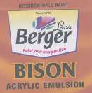 BISON ACRYLIC EMULSION (and logo) trademark logo