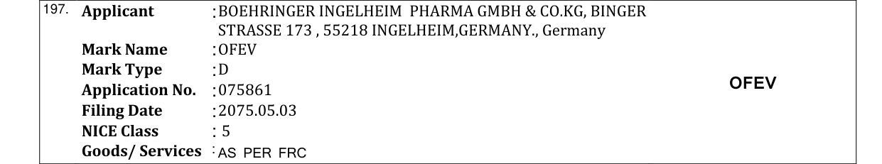 Original bulletin entry for OFEV
