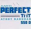 AARTI PERFECT TMT (and logo) trademark logo