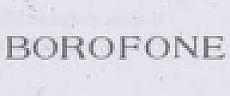 BOROFONE (and logo) trademark logo