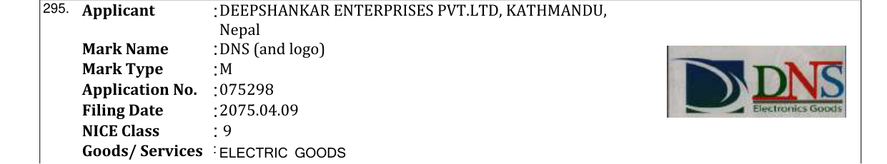 Original bulletin entry for DNS (and logo)