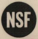 NSF IN CIRCLE DESIGN (and logo) trademark logo
