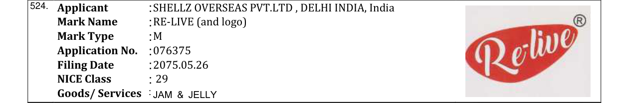 Original bulletin entry for RE-LIVE (and logo)