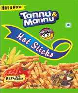 TANNU & MANNU HOT STICKS (and logo) trademark logo