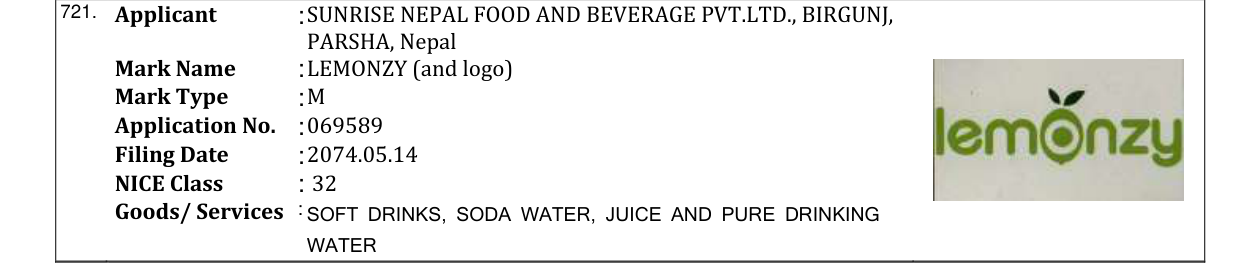 Original bulletin entry for LEMONZY (and logo)