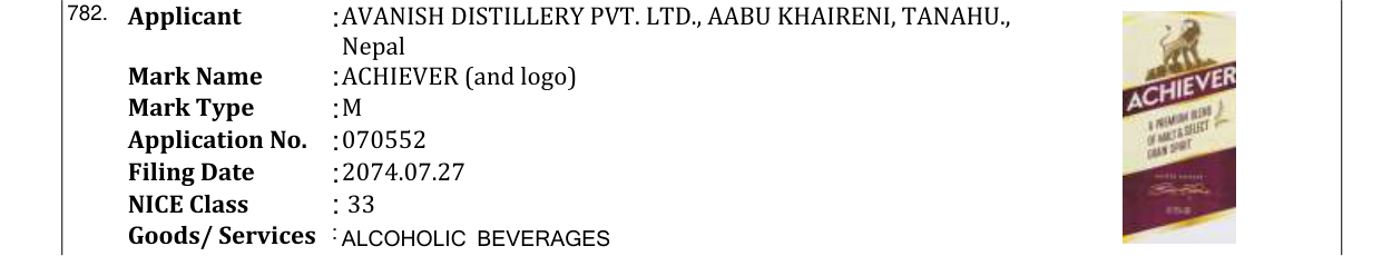 Original bulletin entry for ACHIEVER (and logo)