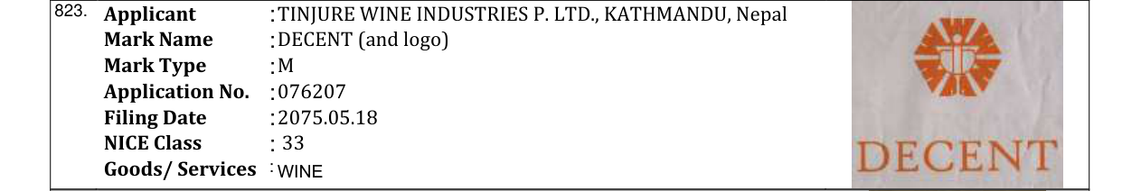 Original bulletin entry for DECENT (and logo)