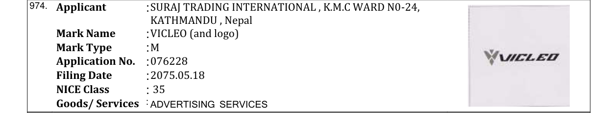 Original bulletin entry for VICLEO (and logo)