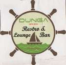 DUNGA RESTRO & LONGUE BAR (and logo) trademark logo