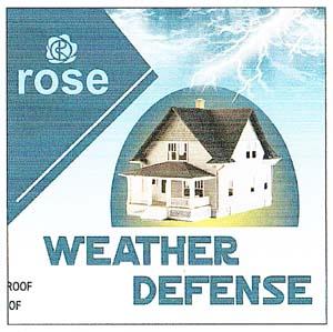 ROSE WEATHER DEFENCE (and logo) trademark logo