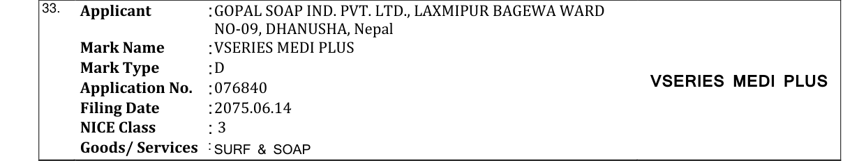 Original bulletin entry for VSERIES MEDI PLUS