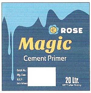 ROSE MAGIC CEMENT PRIMER (and logo) trademark logo