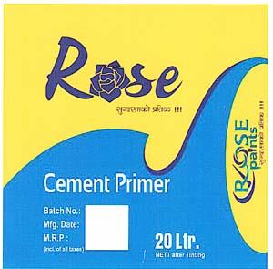 ROSE CEMENT PRIMER (and logo) trademark logo