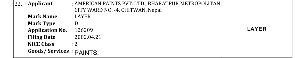 Original bulletin entry for LAYER