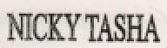 NICKY TASHA (and logo) trademark logo