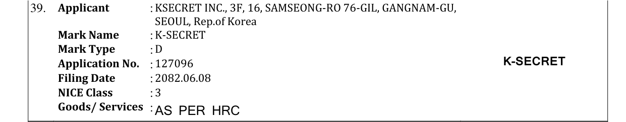 Original bulletin entry for K-SECRET