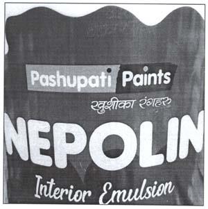 PASHUPATI PAINTS NEPOLIN INTERIOR EMULSION (and logo) trademark logo
