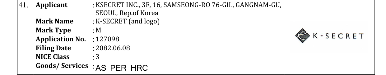 Original bulletin entry for K-SECRET (and logo)